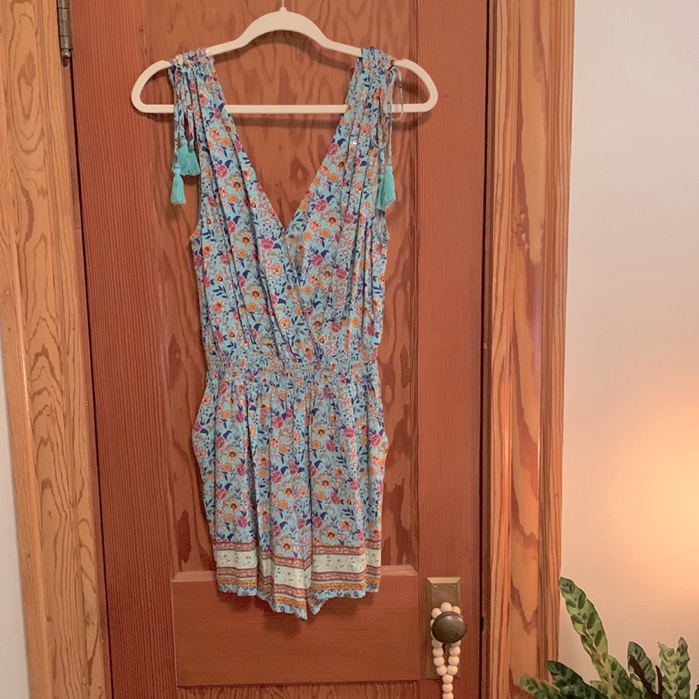 Paisley floral romper